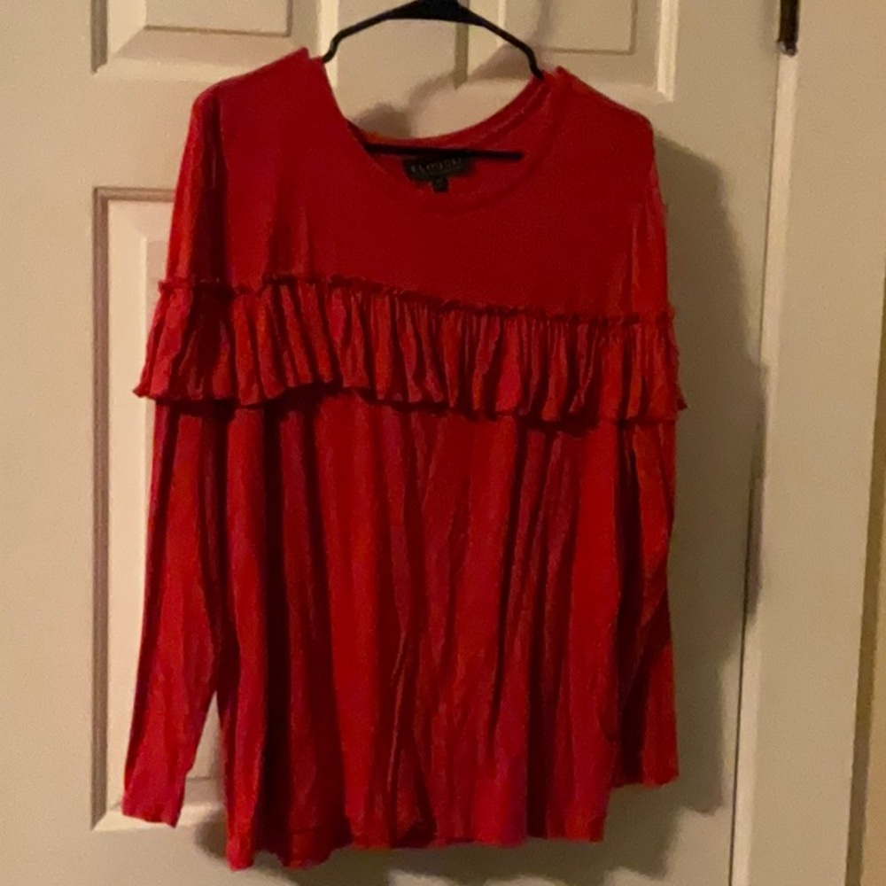Light weight shirt for spring /summer . Long sleeve with ruffles